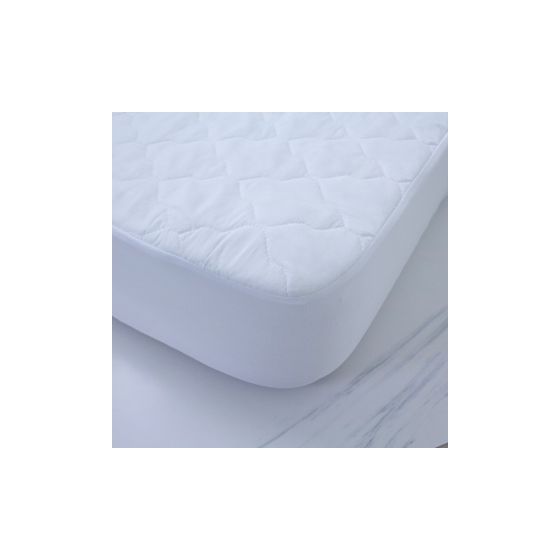 Protector de colchón algodón blanco 105x190/200