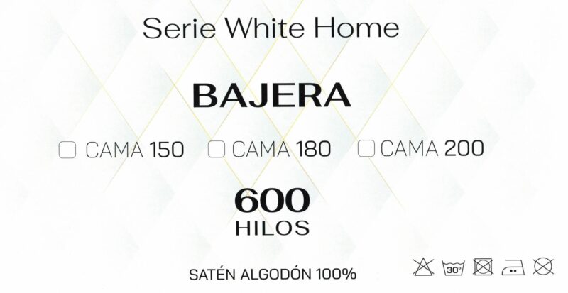 BAJERA 600 HILOS SATÉN ALGODÓN 100%