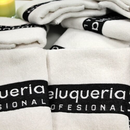 TOALLA PELUQUERIA 50 x 90 ALGODON 100% (BLANCAS/NEGRAS)