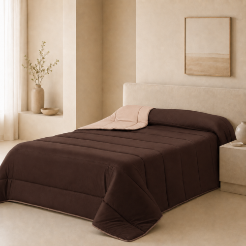 EDREDON NÓRDICO 300GR PH BICOLOR MARRON-BEIGE