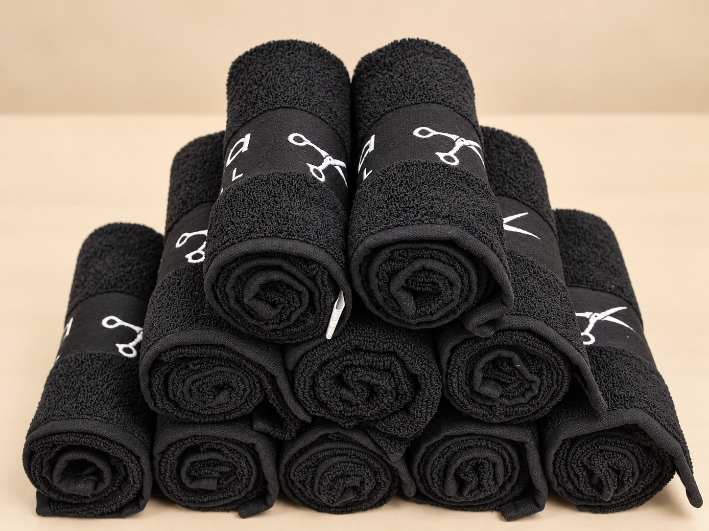 TOALLA PELUQUERIA 50 x 90 ALGODON 100% (NEGRAS) - Imagen 3
